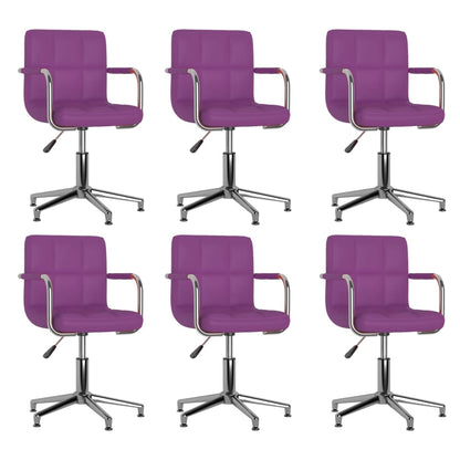 Sillas De Comedor Giratorias 6 Unidades Cuero Sintético