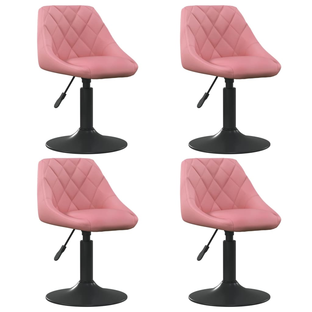 Sillas De Comedor Giratorias 4 Unidades De Terciopelo