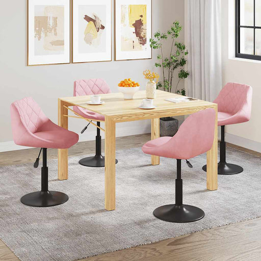 Sillas De Comedor Giratorias 4 Unidades De Terciopelo