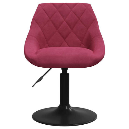 Sillas De Comedor Giratorias 4 Unidades Terciopelo Rojo Tinto