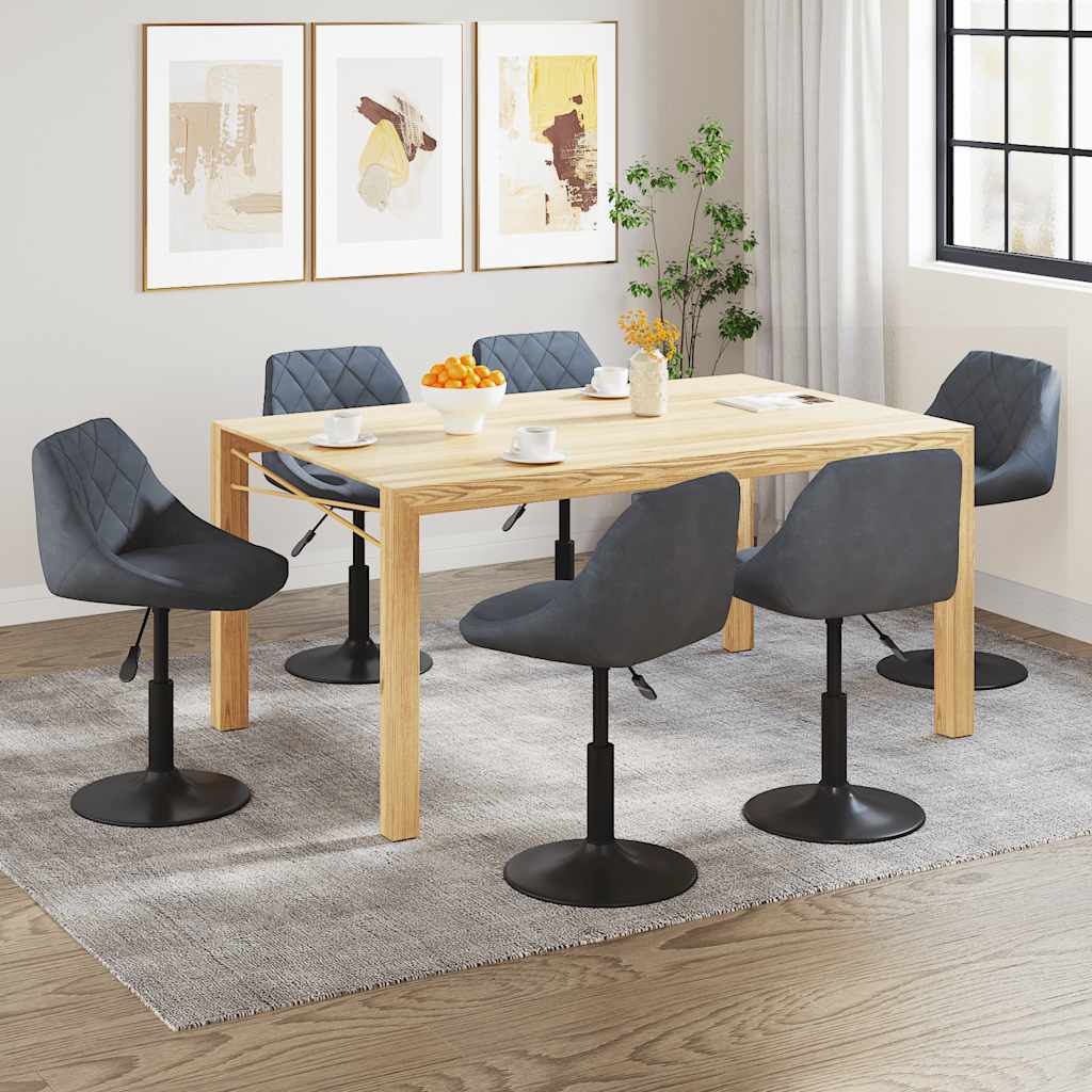 Sillas De Comedor Giratorias 6 Unidades Terciopelo