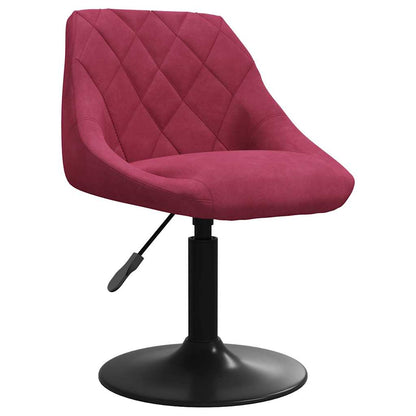 Sillas De Comedor Giratorias 6 Unidades Terciopelo Rojo Tinto