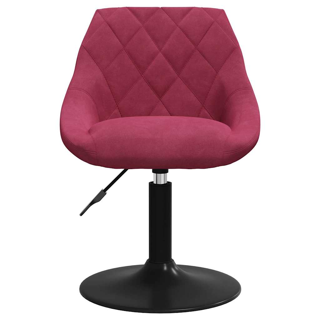 Sillas De Comedor Giratorias 6 Unidades Terciopelo Rojo Tinto