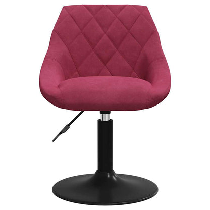 Sillas De Comedor Giratorias 6 Unidades Terciopelo Rojo Tinto