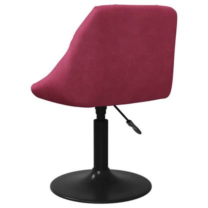 Sillas De Comedor Giratorias 6 Unidades Terciopelo Rojo Tinto