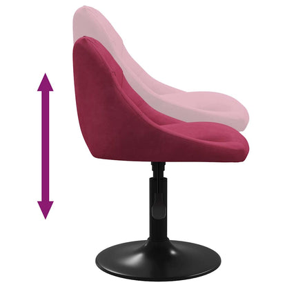 Sillas De Comedor Giratorias 6 Unidades Terciopelo Rojo Tinto