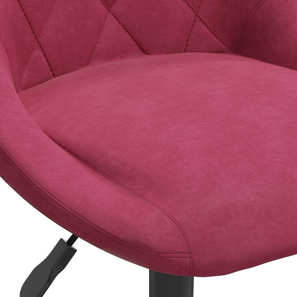 Sillas De Comedor Giratorias 6 Unidades Terciopelo Rojo Tinto