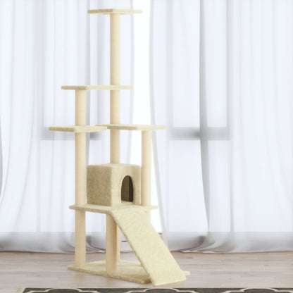 Rascador Para Gatos Con Postes De Sisal 155 Cm