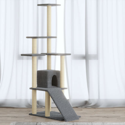 Rascador Para Gatos Con Postes De Sisal 155 Cm