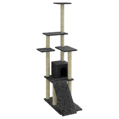 Rascador Para Gatos Con Postes De Sisal 155 Cm