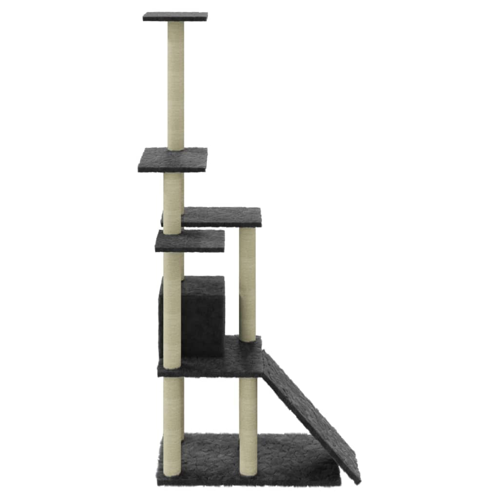 Rascador Para Gatos Con Postes De Sisal 155 Cm