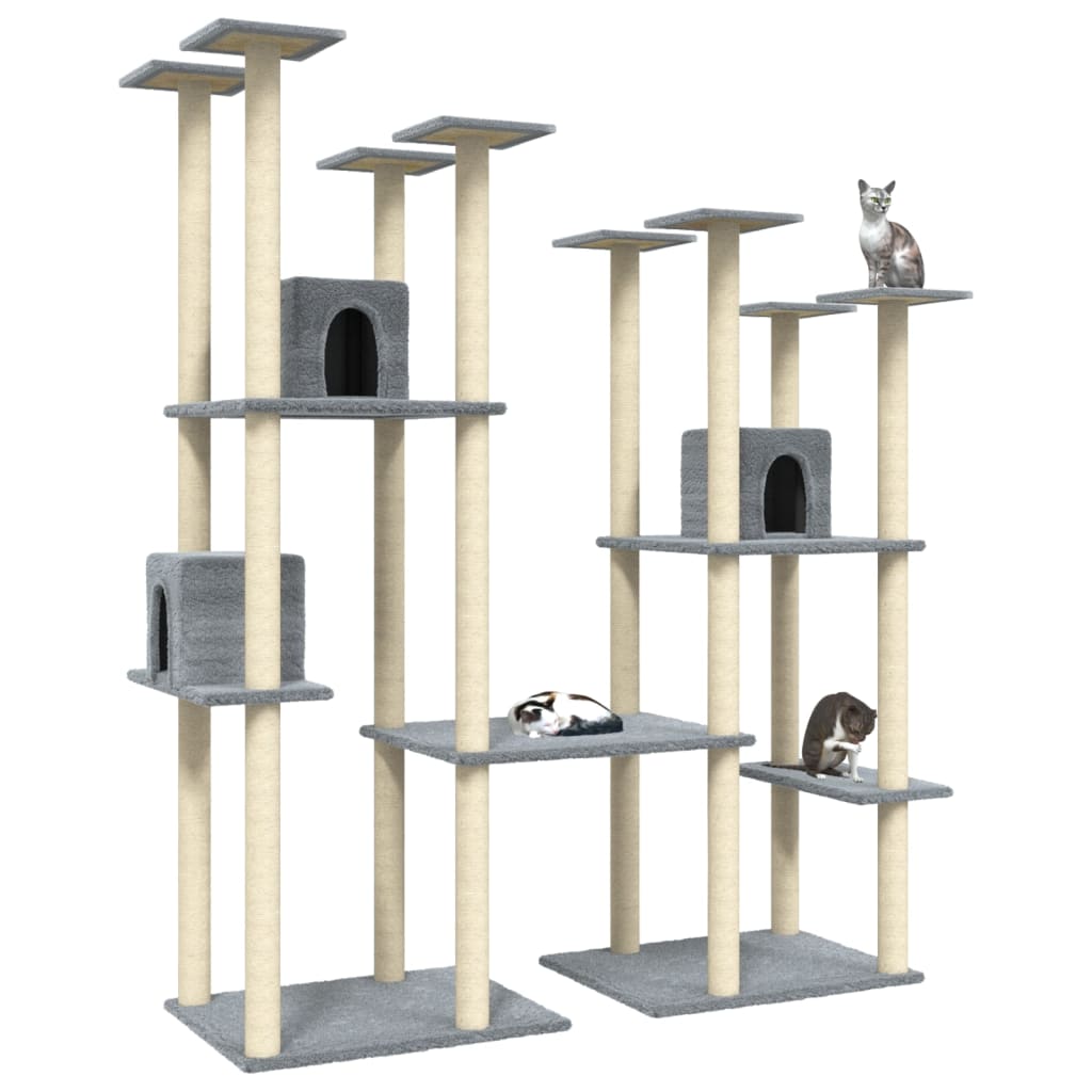 Rascador Para Gatos Con Postes De Sisal 174 Cm