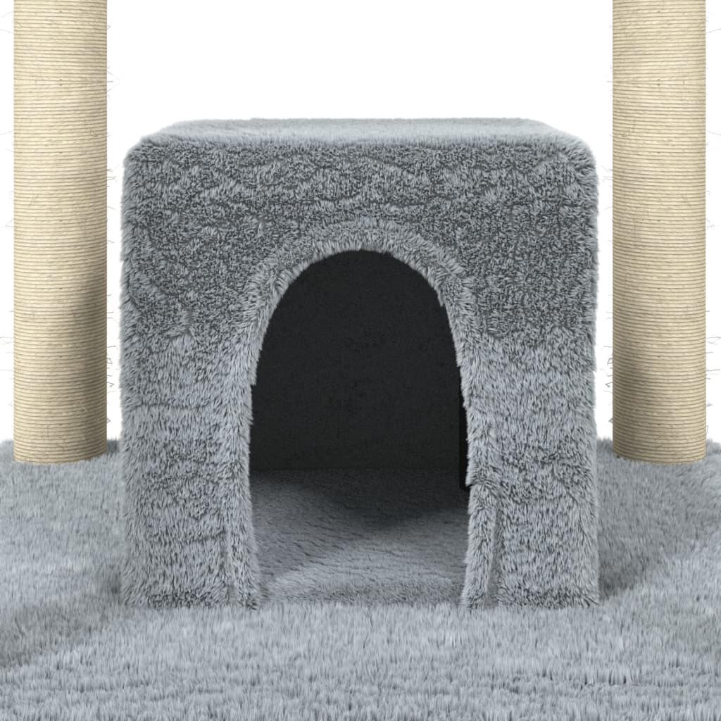 Rascador Para Gatos Con Postes De Sisal 174 Cm