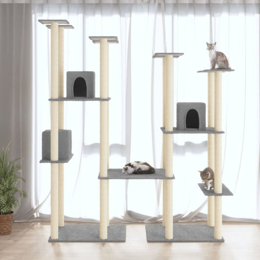 Rascador Para Gatos Con Postes De Sisal 174 Cm