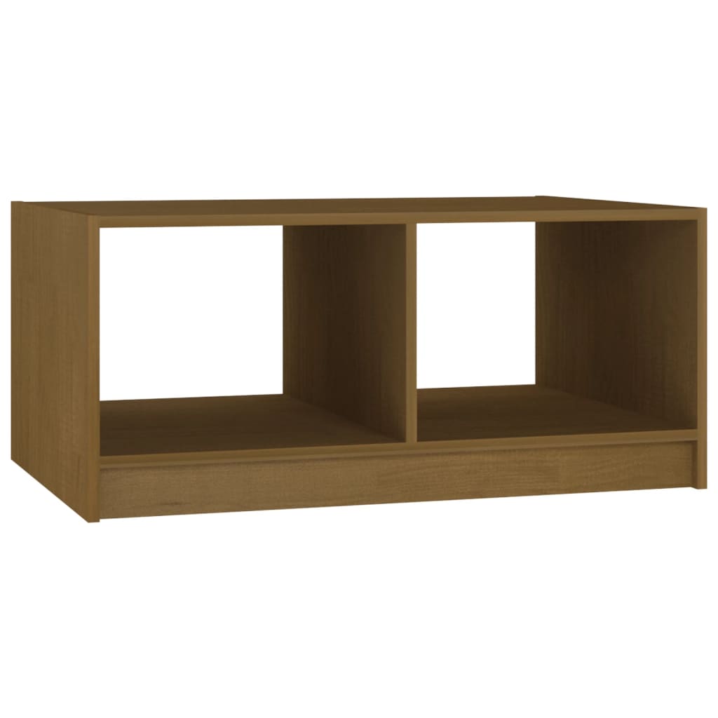 Mesa De Centro Madera Maciza Pino 75X50X33,5 Cm