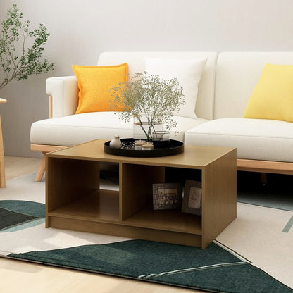 Mesa De Centro Madera Maciza Pino 75X50X33,5 Cm