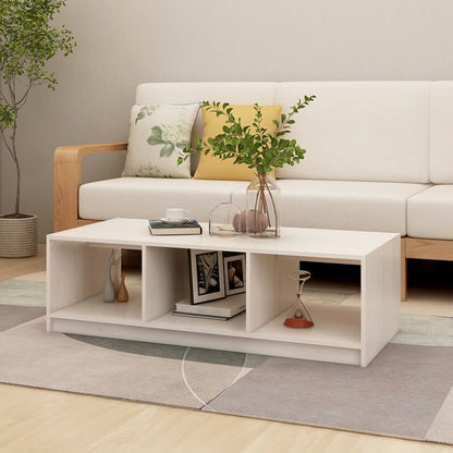 Mesa De Centro De Madera Maciza De Pino 110X50X34 Cm