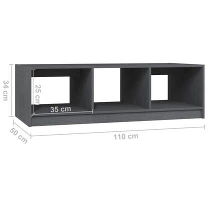 Mesa De Centro De Madera Maciza De Pino 110X50X34 Cm