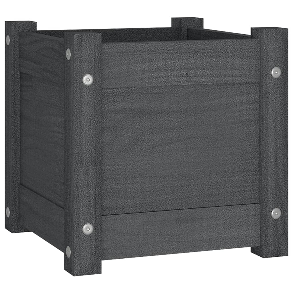 Jardineras 2 Uds Madera Maciza De Pino 31X31X31 Cm