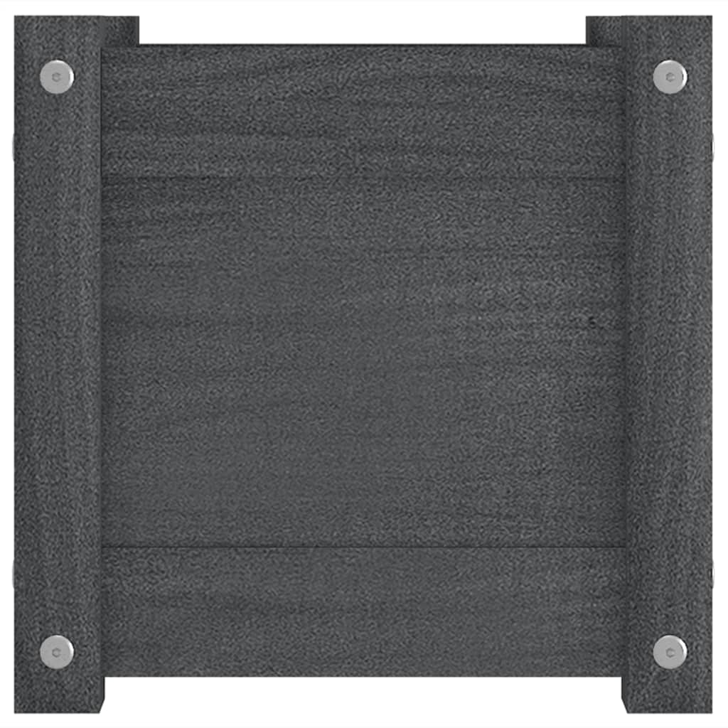 Jardineras 2 Uds Madera Maciza De Pino 31X31X31 Cm