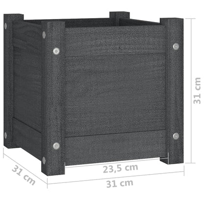 Jardineras 2 Uds Madera Maciza De Pino 31X31X31 Cm