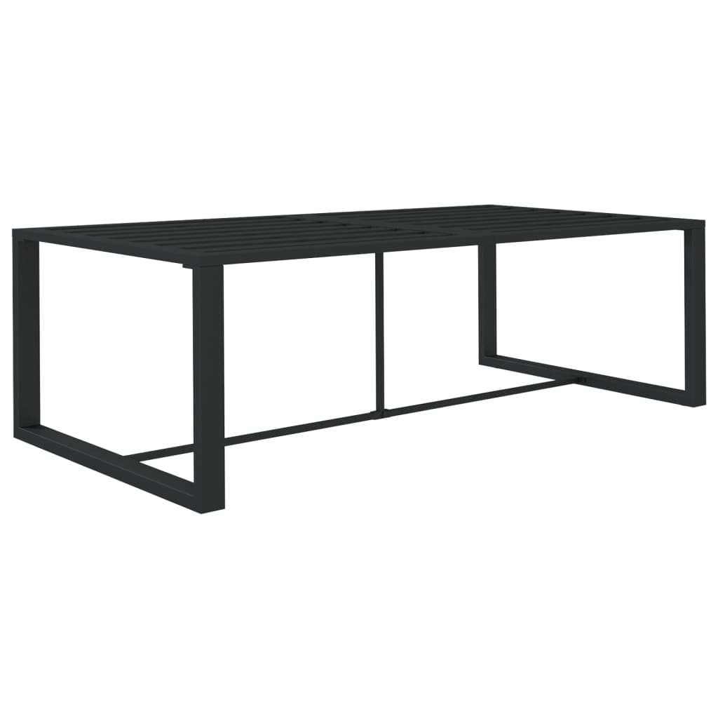 Mesa De Comedor De Jardín Aluminio Gris Antracita 120X60X66Cm