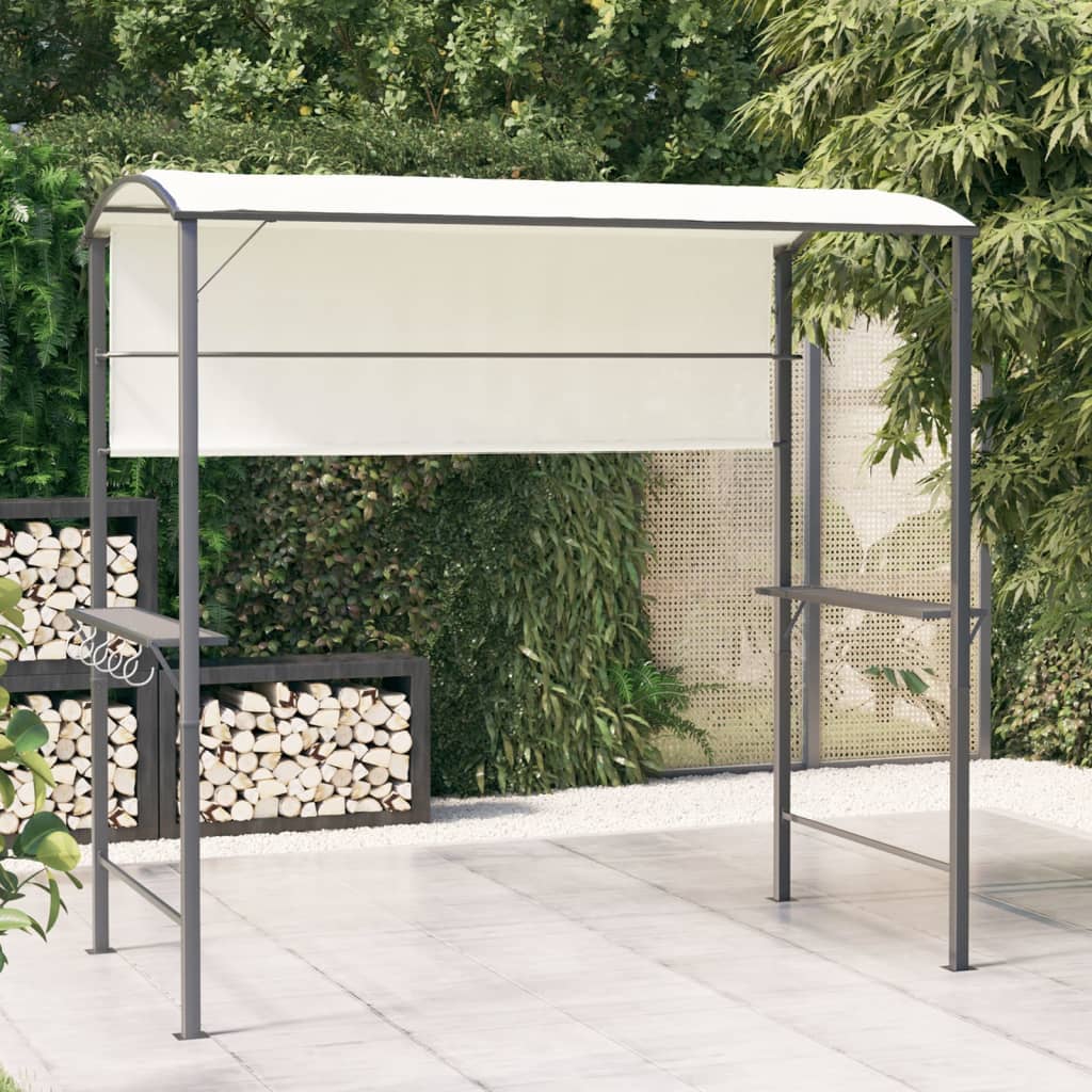 Cenador Con Tejado Gris 220X110X200 Cm