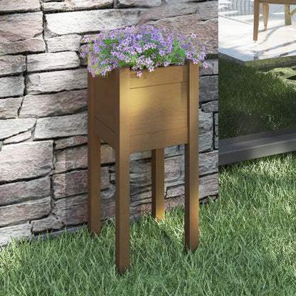 Jardineras 2 Uds Madera Maciza De Pino 31X31X70 Cm