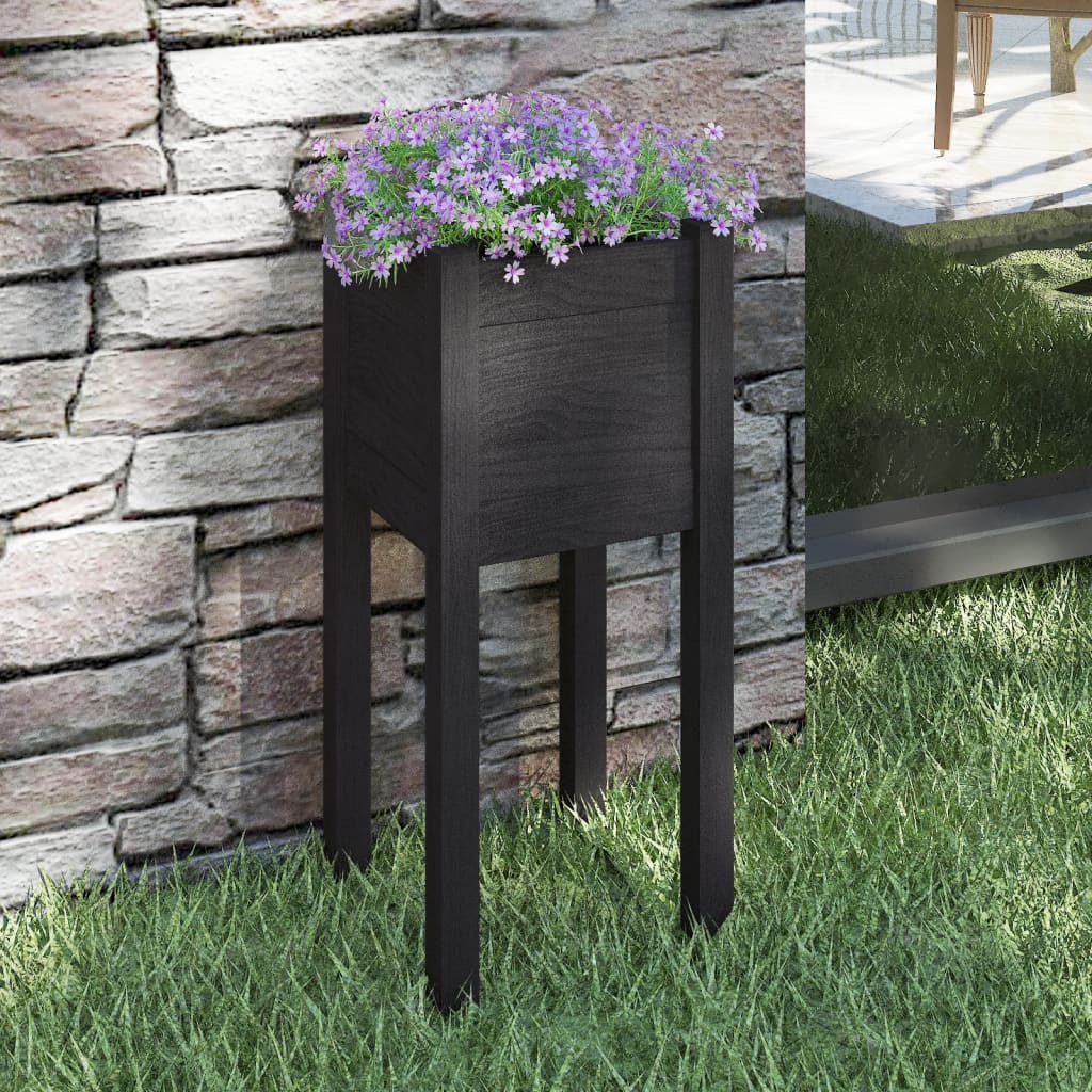 Jardineras 2 Uds Madera Maciza De Pino 31X31X70 Cm