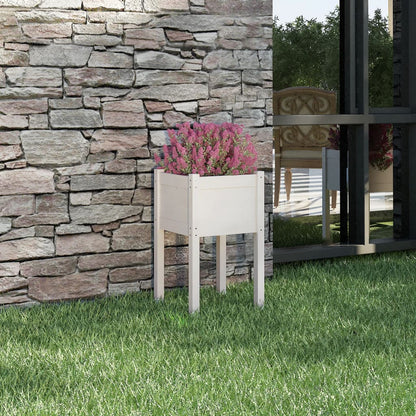 Jardineras 2 Unidades Madera Maciza De Pino 40X40X70 Cm