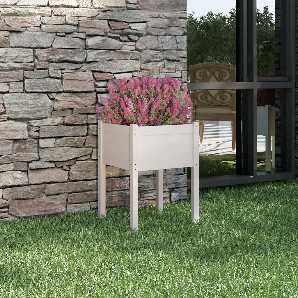 Jardineras 2 Uds Madera Maciza De Pino 50X50X70 Cm
