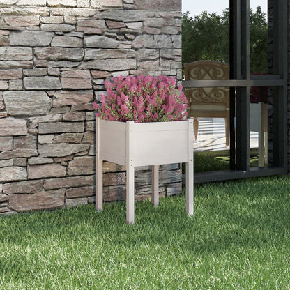 Jardineras 2 Uds Madera Maciza De Pino 50X50X70 Cm