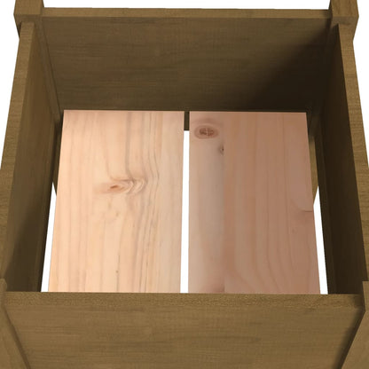 Jardineras 2 Uds Madera Maciza De Pino 50X50X70 Cm