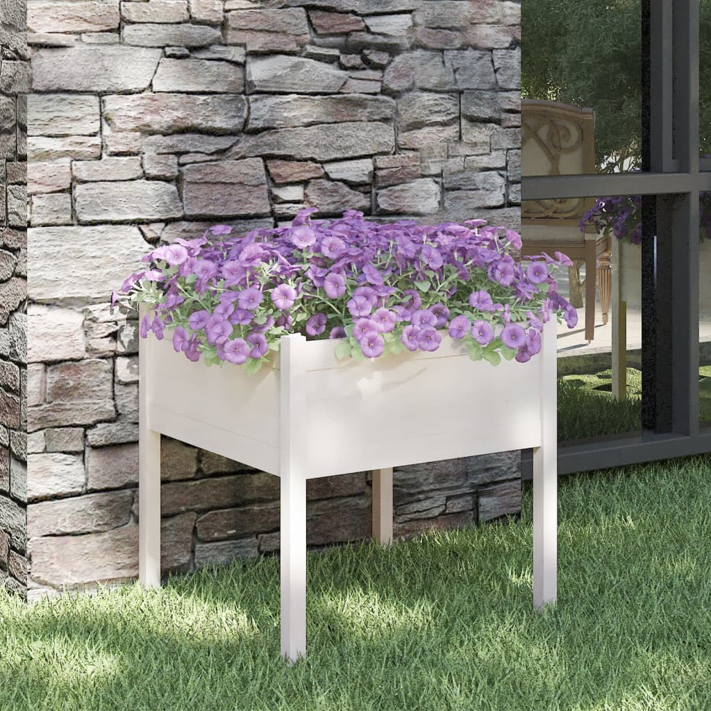 Jardineras 2 Uds Madera Maciza De Pino 70X70X70 Cm