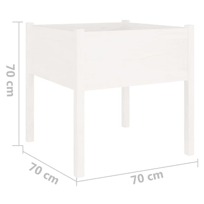 Jardineras 2 Uds Madera Maciza De Pino 70X70X70 Cm