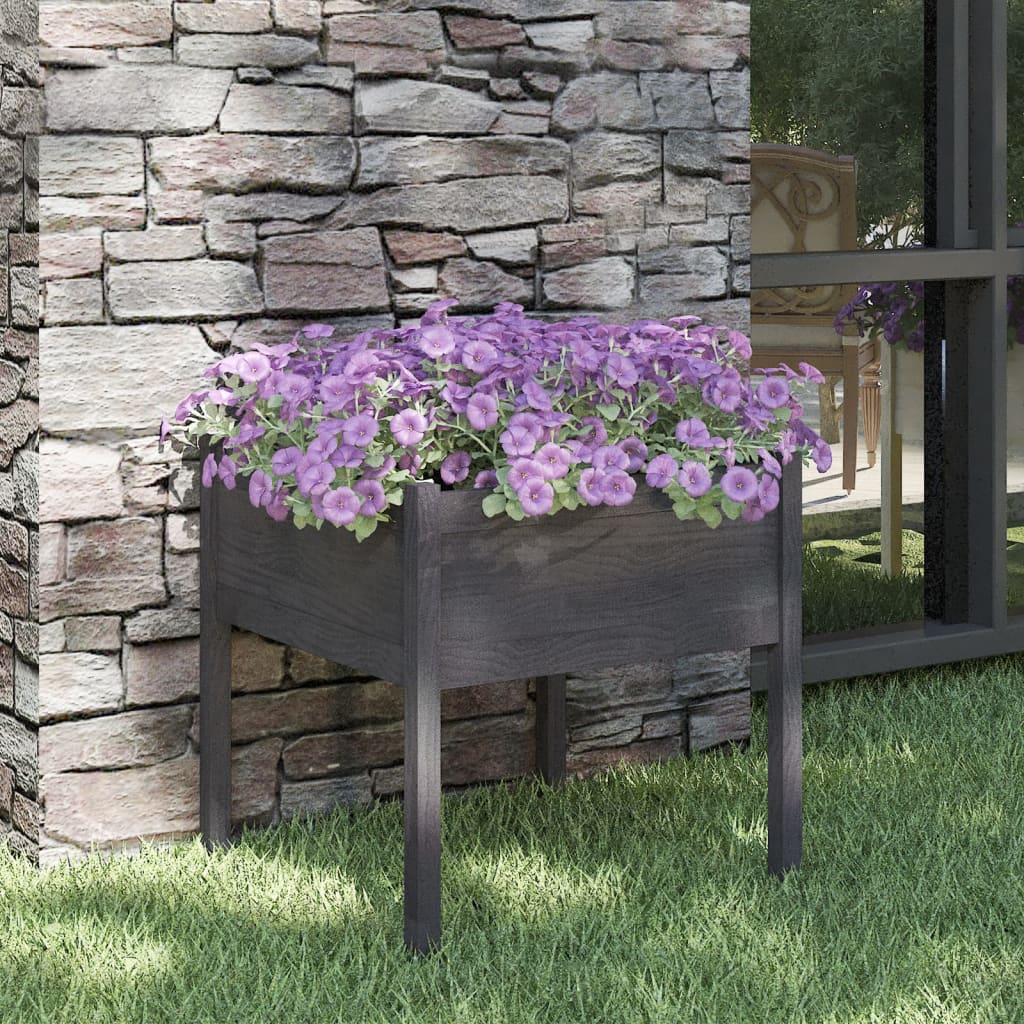 Jardineras 2 Uds Madera Maciza De Pino 70X70X70 Cm