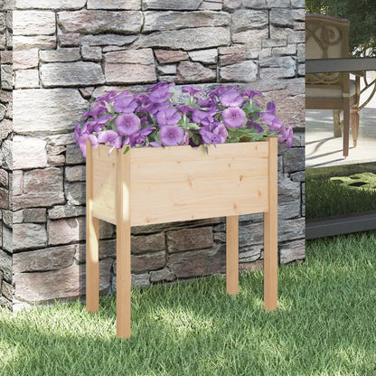 Jardineras 2 Uds Madera Maciza De Pino 70X31X70 Cm