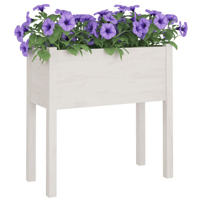 Jardineras 2 Uds Madera Maciza De Pino 70X31X70 Cm