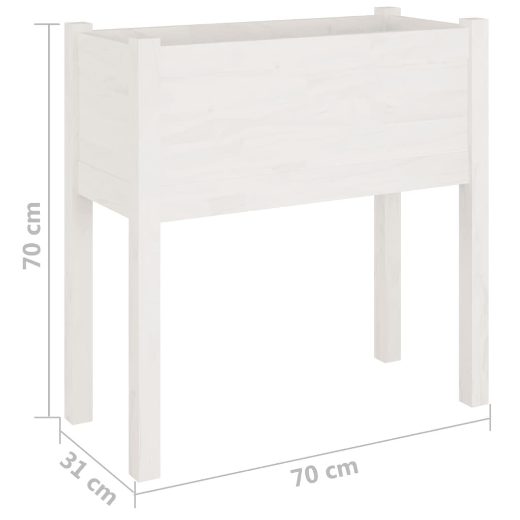 Jardineras 2 Uds Madera Maciza De Pino 70X31X70 Cm