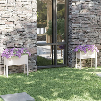 Jardineras 2 Uds Madera Maciza De Pino 70X31X70 Cm