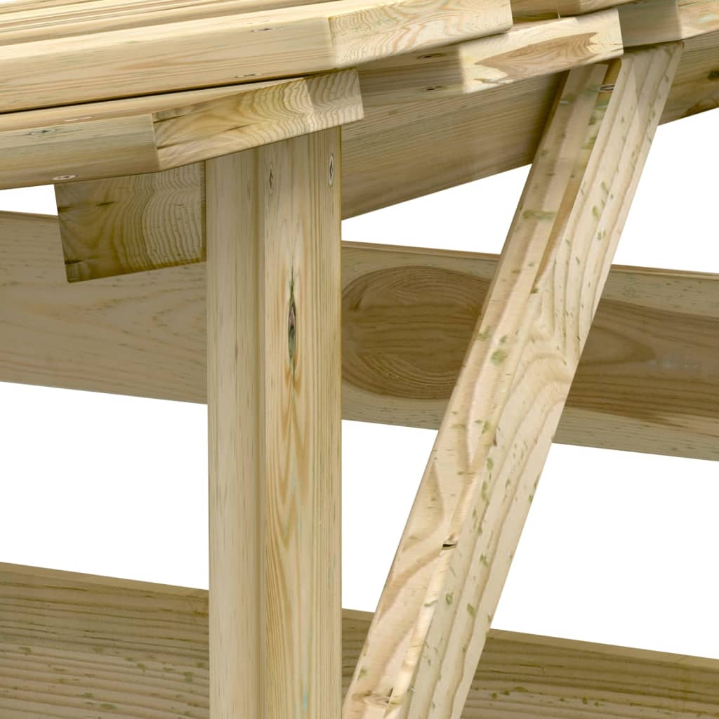 Pérgola Con Techo Madera De Pino Impregnada