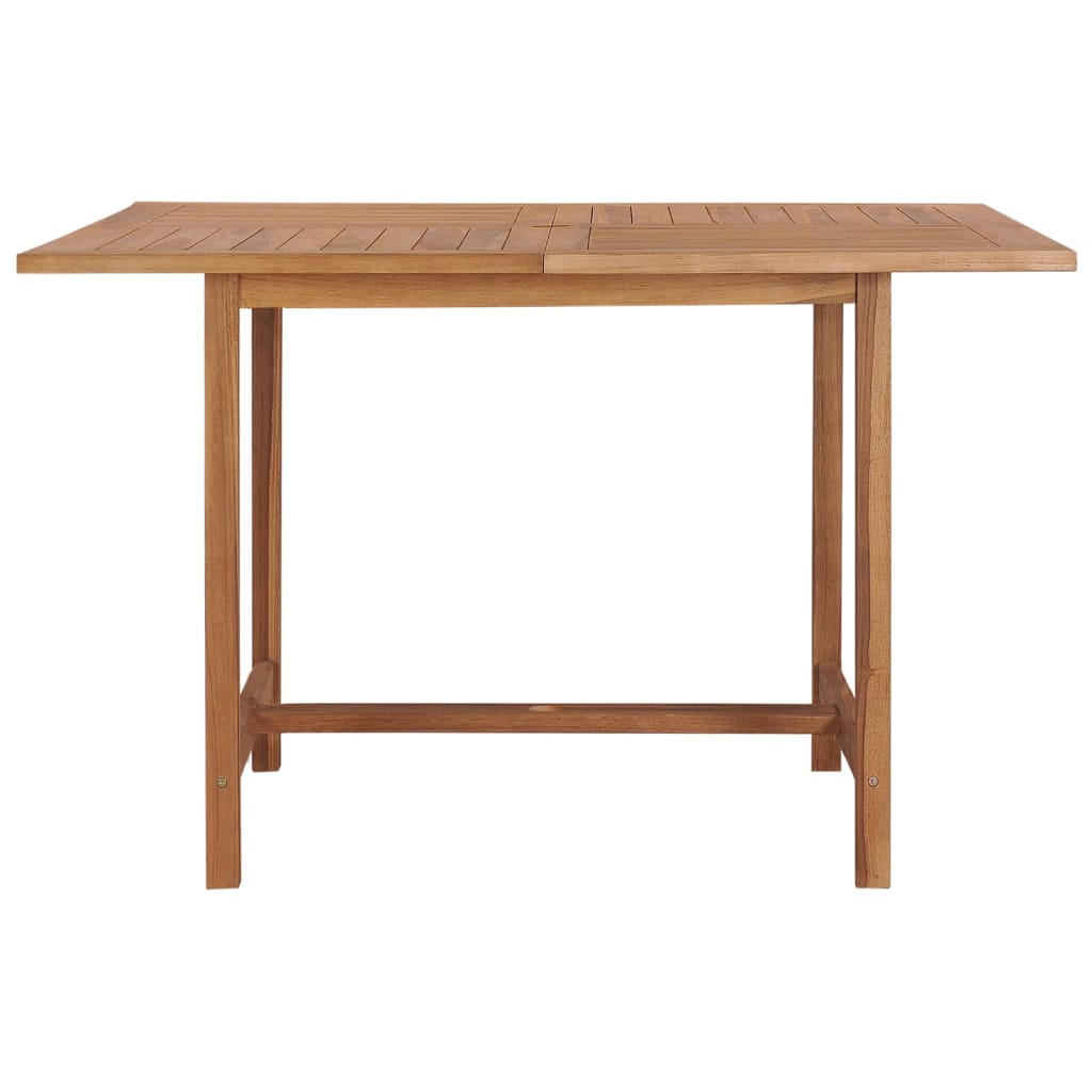 Mesa De Comedor De Jardín Madera Maciza De Teca 110X110X75 Cm