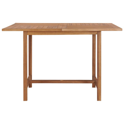 Mesa De Comedor De Jardín Madera Maciza De Teca 110X110X75 Cm