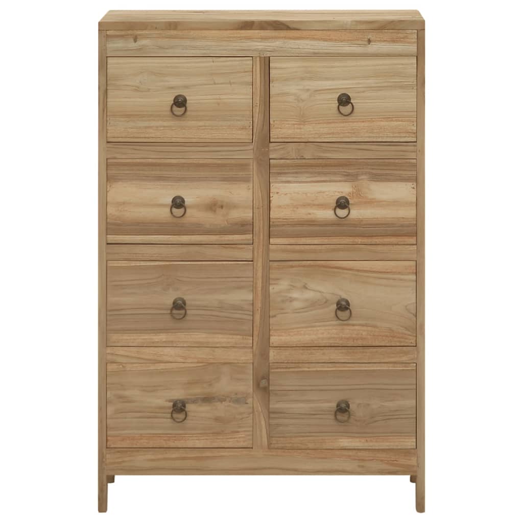 Cómoda De Madera Maciza De Teca 55X30X90 Cm