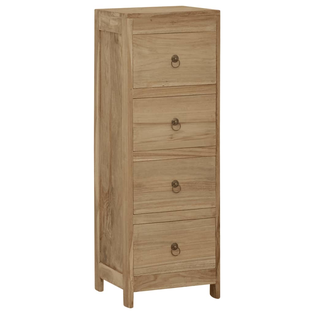 Cómoda De Madera Maciza De Teca 30X30X90 Cm