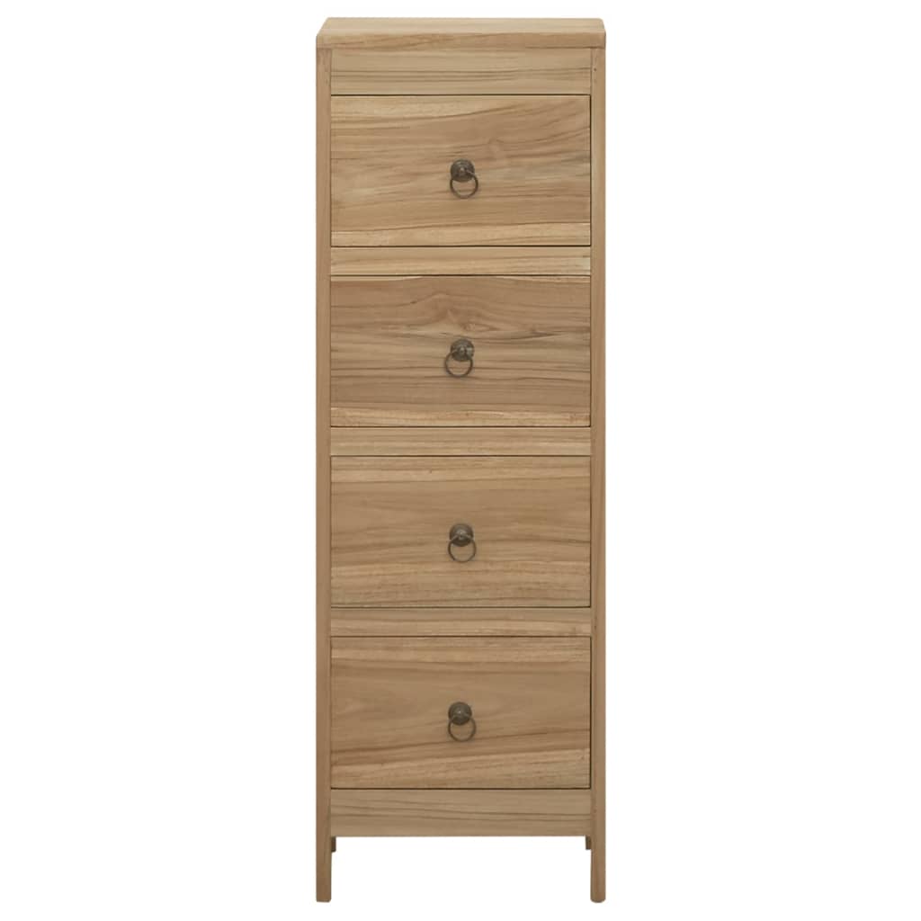 Cómoda De Madera Maciza De Teca 30X30X90 Cm