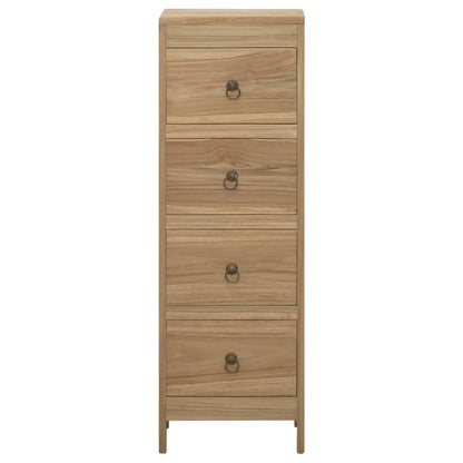 Cómoda De Madera Maciza De Teca 30X30X90 Cm
