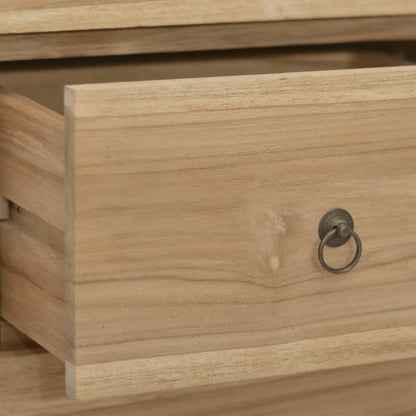 Cómoda De Madera Maciza De Teca 30X30X90 Cm