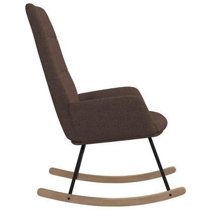 Silla Mecedora De Tela Gris Taupe