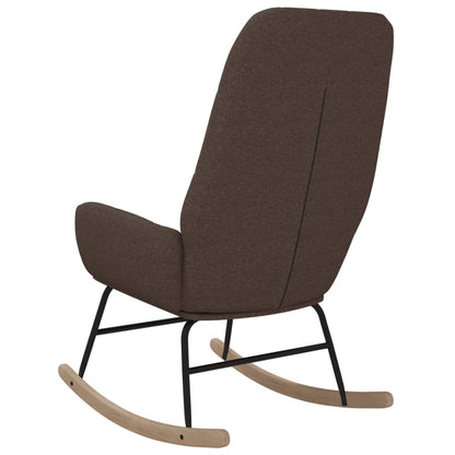 Silla Mecedora De Tela Gris Taupe